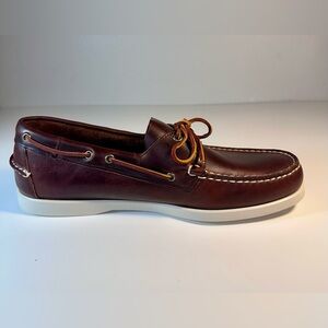 Sebago Brown Leather Boat Shoes Classic Preppy Nautical 12R. Excellent Condition